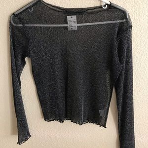 Pacsun sparkly mesh long sleeve